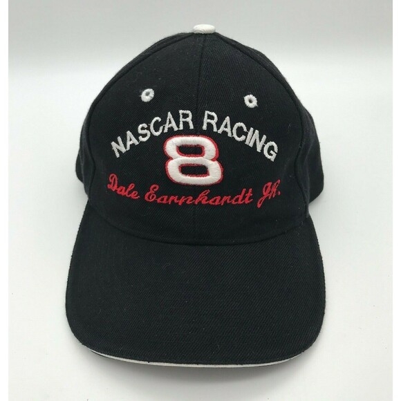 Nascar Racing 8 Dale Earnhardt Jr. Baseball Cap Logo Hook-Loop  Black Unisex Hat - Picture 2 of 6
